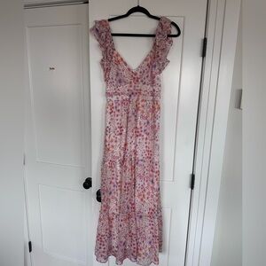 Tags on never worn. Altar’d State pink floral maxi dress.